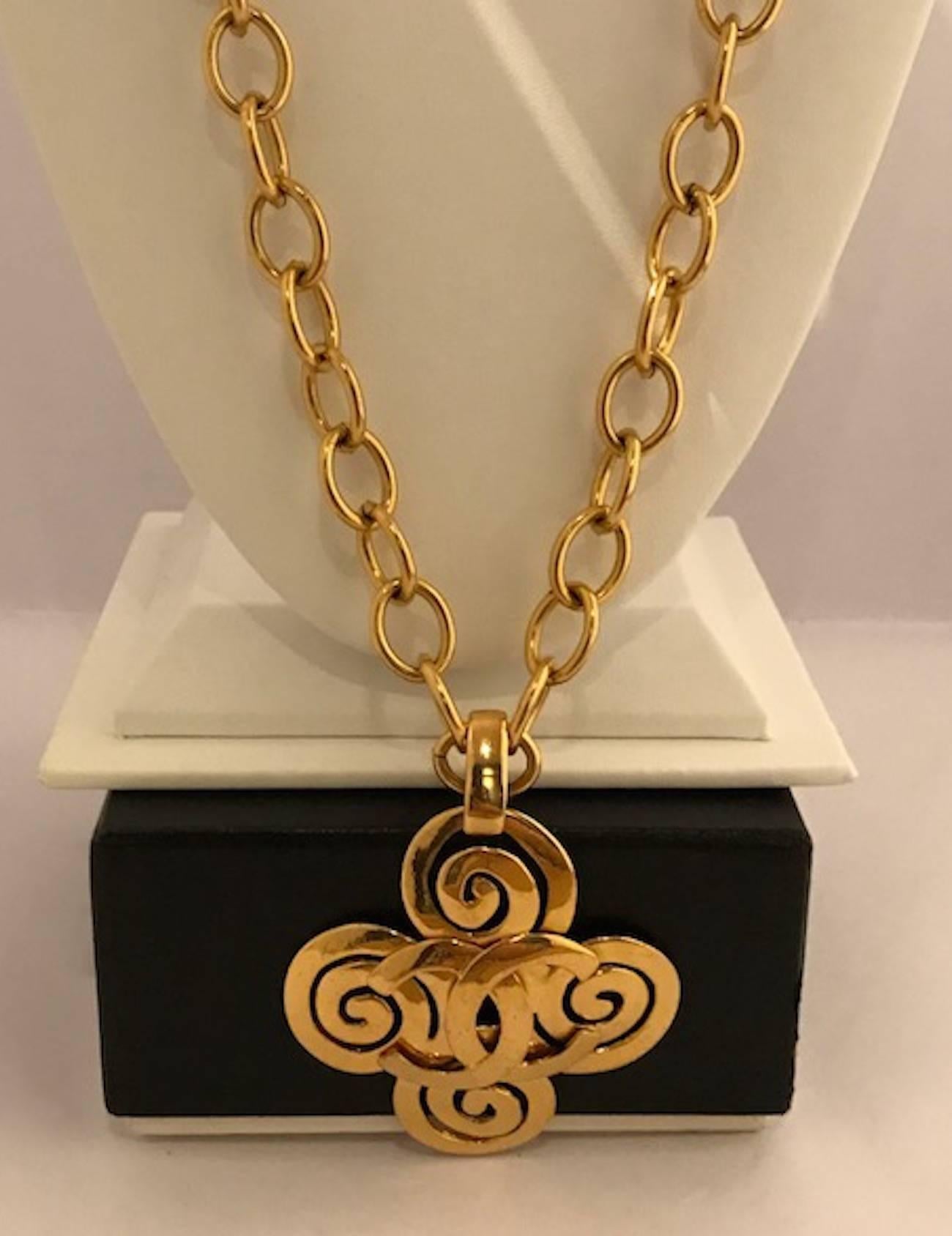 Women's Chanel Large Pendant Necklace Spring 1995 Collection