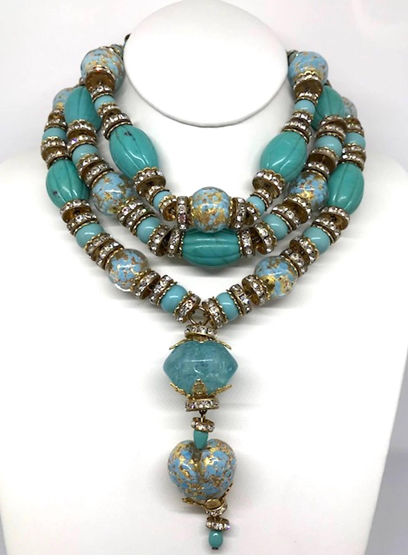 Venetian glass bead necklace from actress Elsa Martinelli's personal collection 4