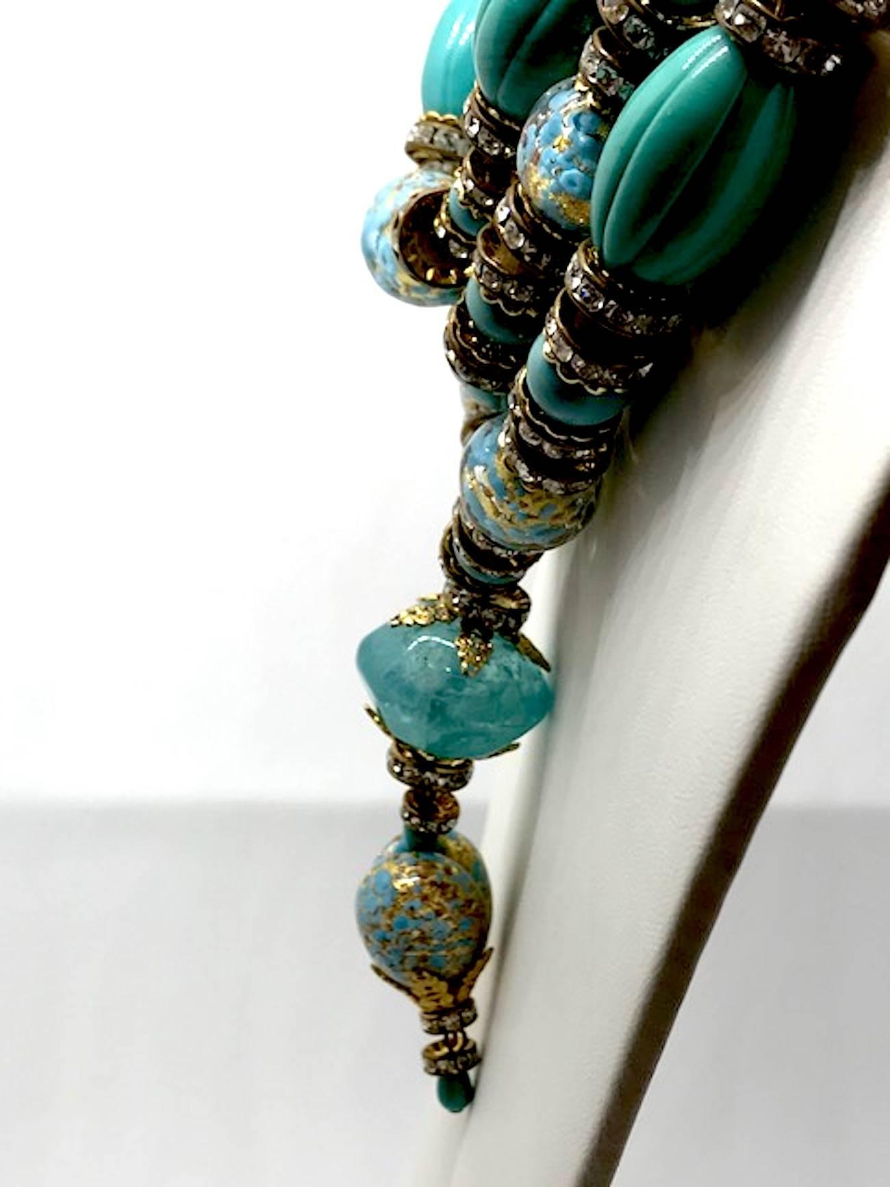 Venetian glass bead necklace from actress Elsa Martinelli's personal collection 6