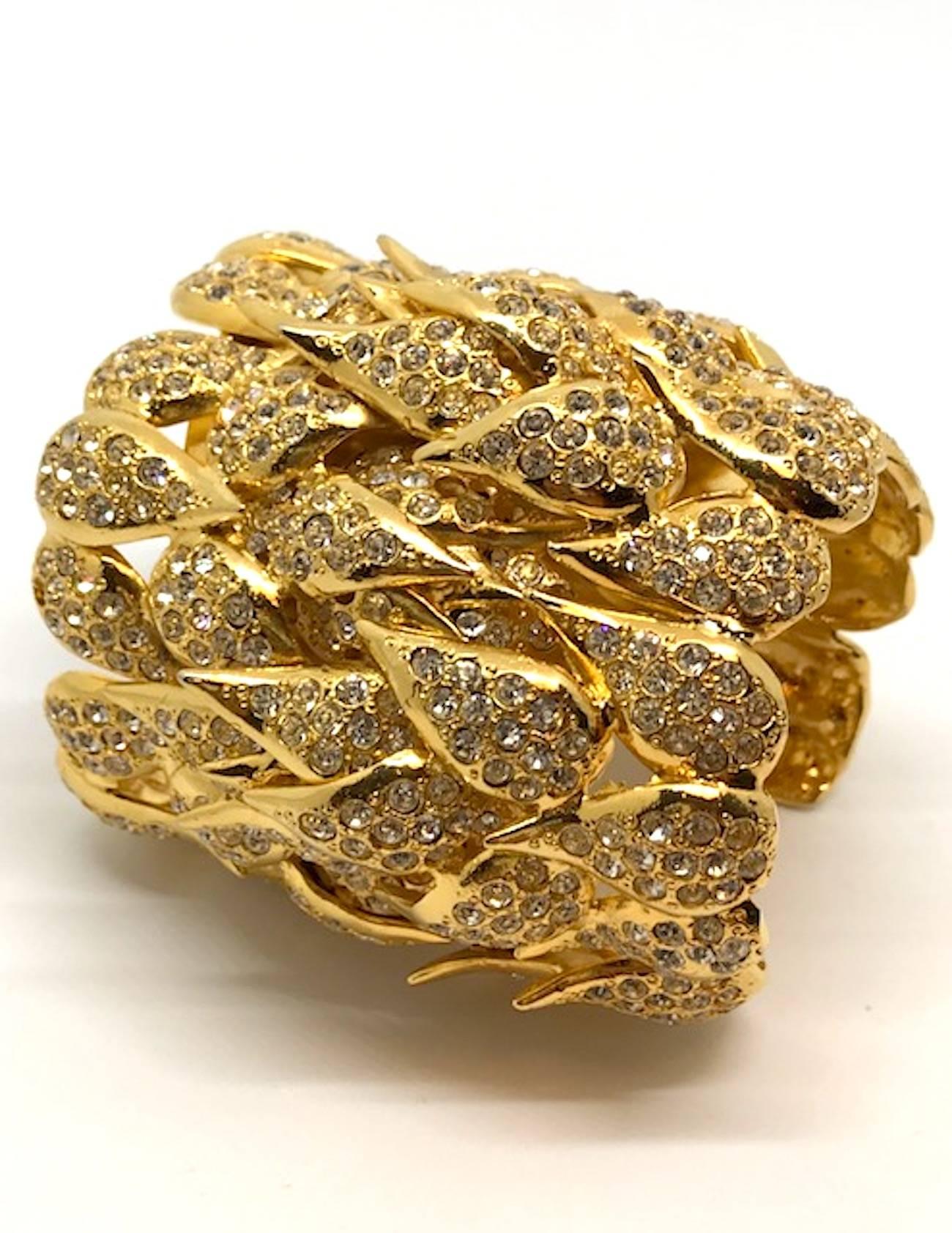 De Liguoro gold cuff bracelet from Actress Elsa Martinelli's personal collection In Excellent Condition In New York, NY