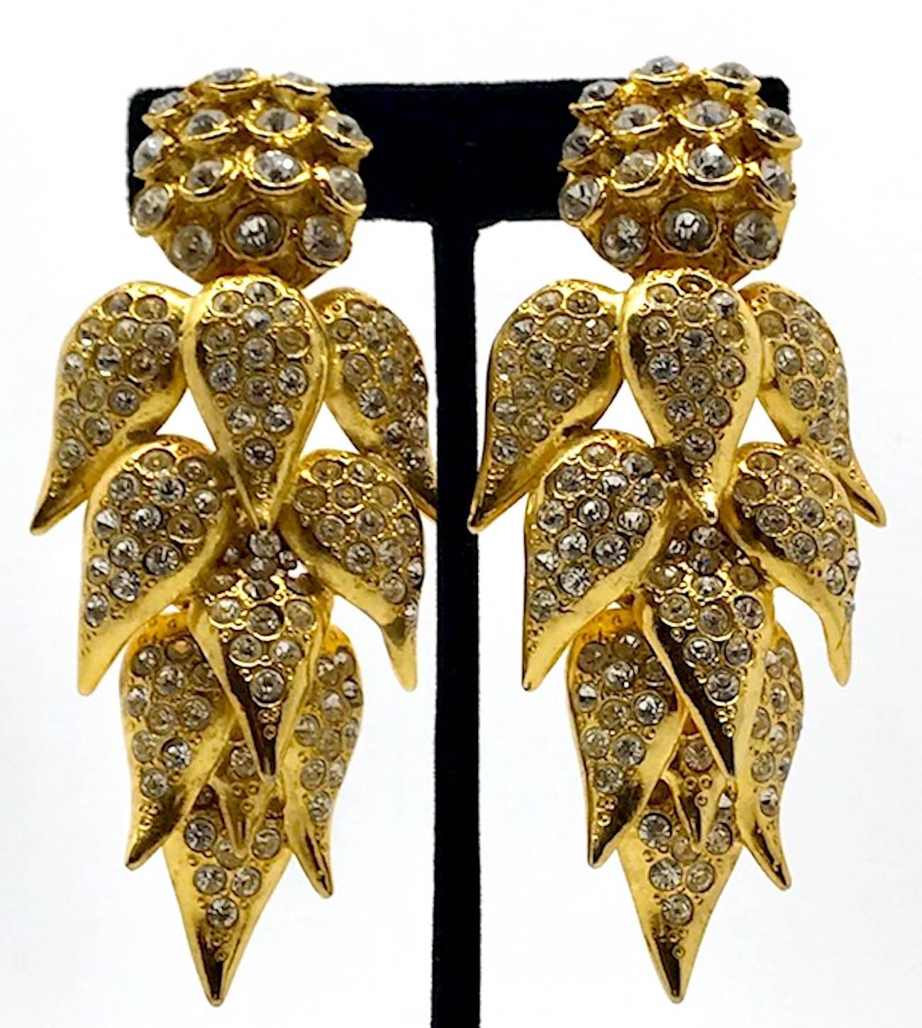 Contemporary De Liguoro large earrings from Actress Elsa Martinelli's personal collection