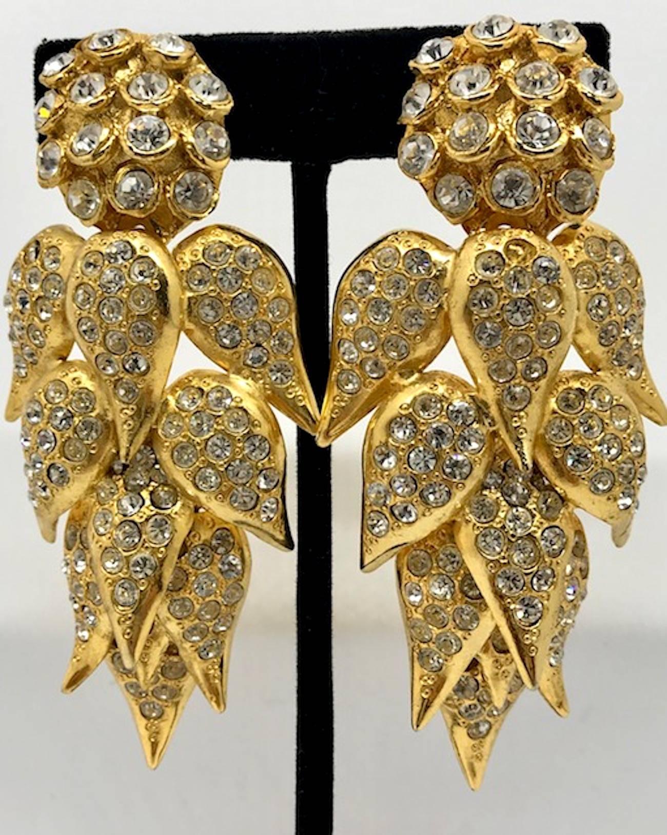 Women's De Liguoro large earrings from Actress Elsa Martinelli's personal collection