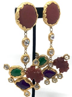 De Liguoro, boucles d'oreilles pendantes de la collection personnelle de l'actrice Elsa Martinelli