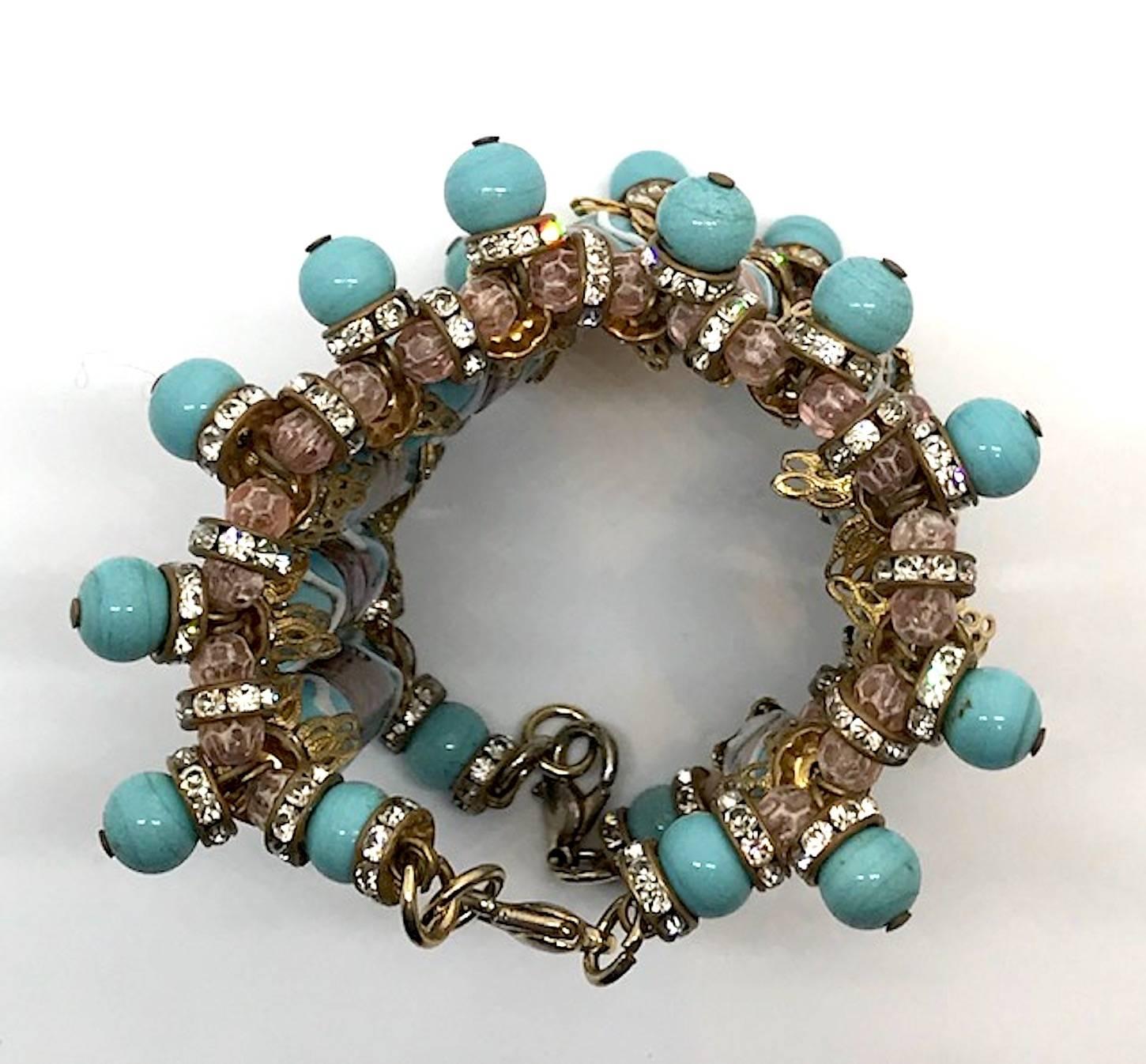 Venetian glass bead cuff from actress Elsa Martinelli's personal collection 2