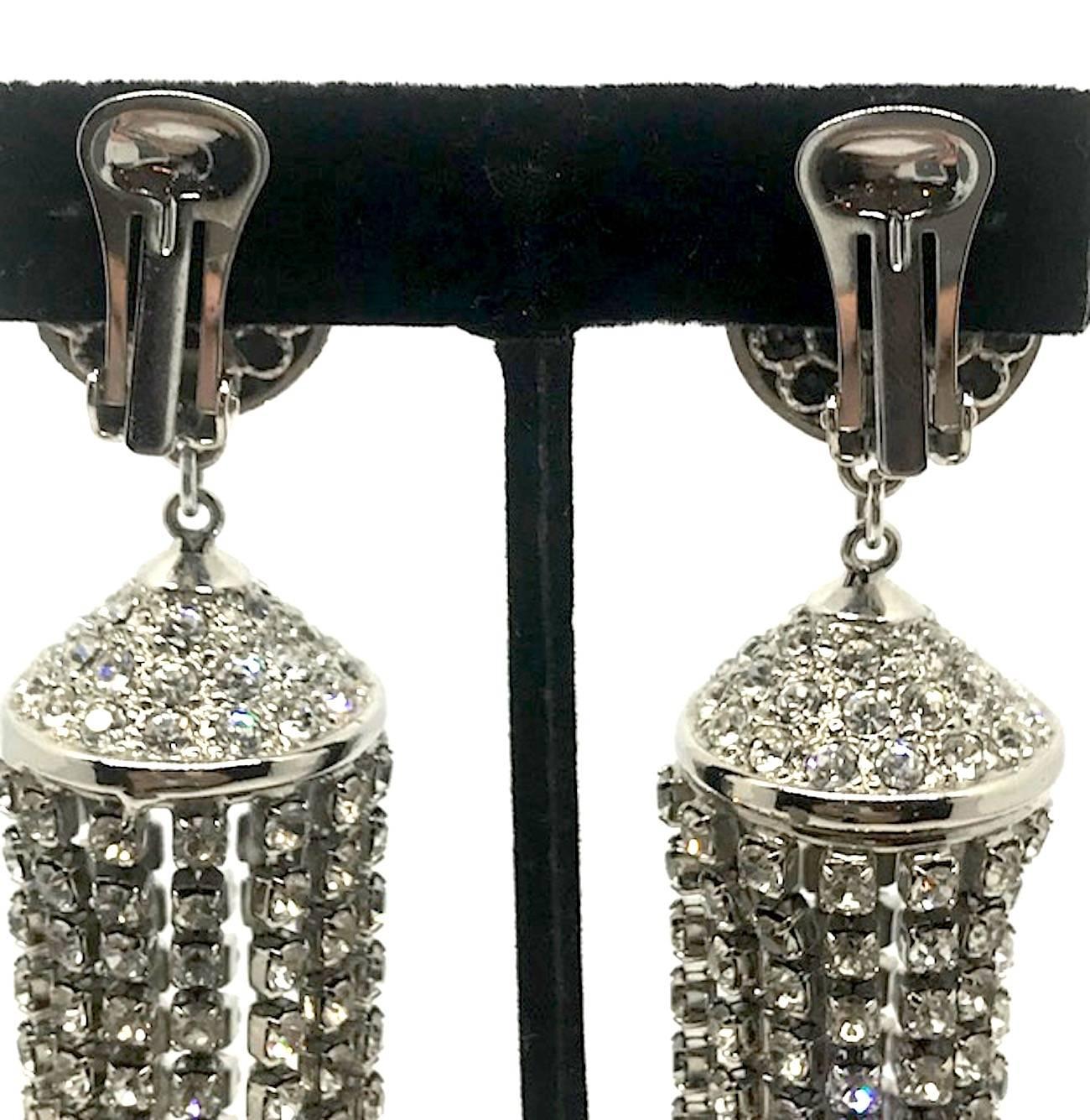 Art Deco Impressive De LIguoro tassel earrings, actress Elsa Martinelli's collection