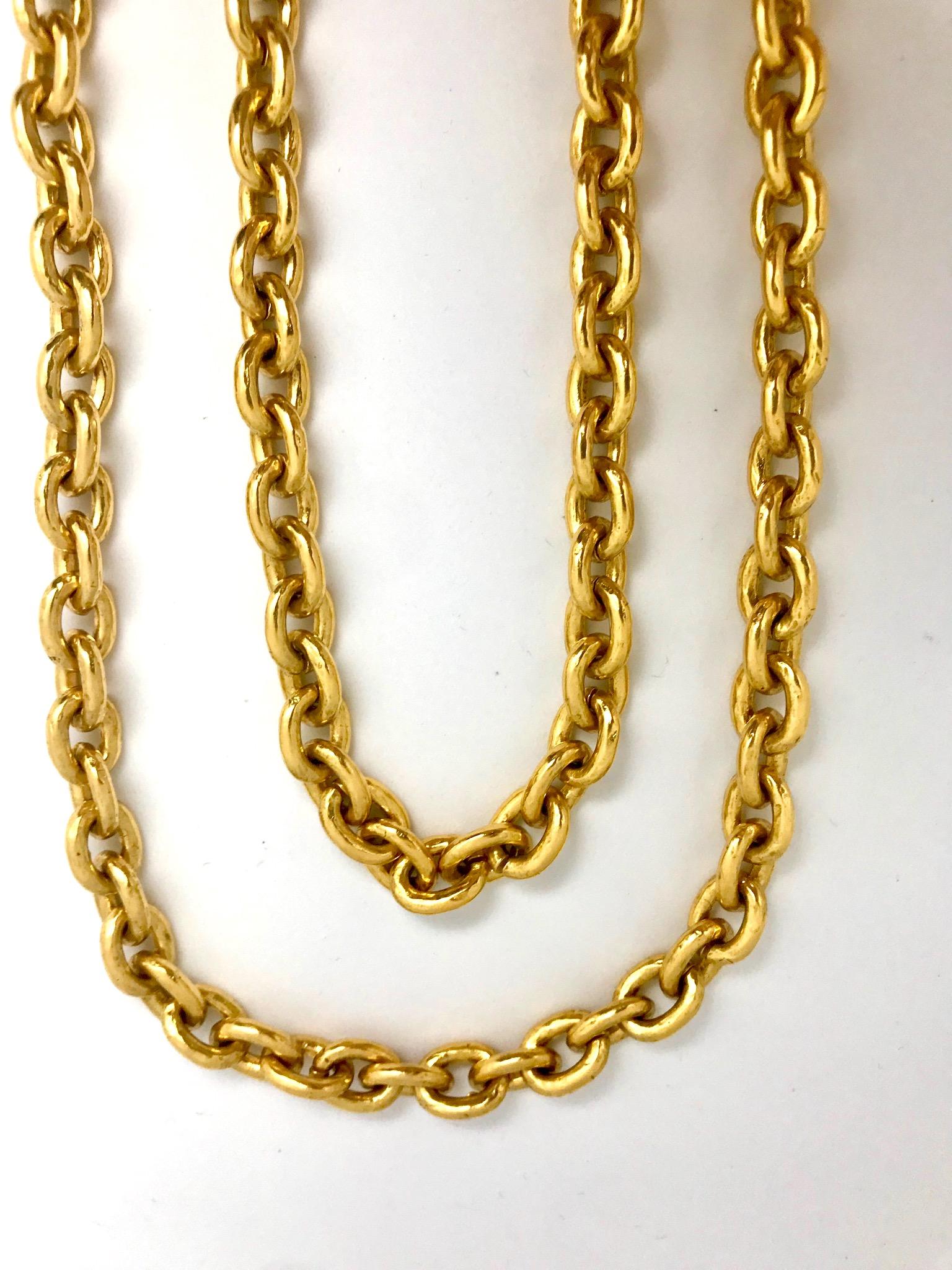 Women's or Men's Chanel Pendant Necklace Spring 1994 Collection
