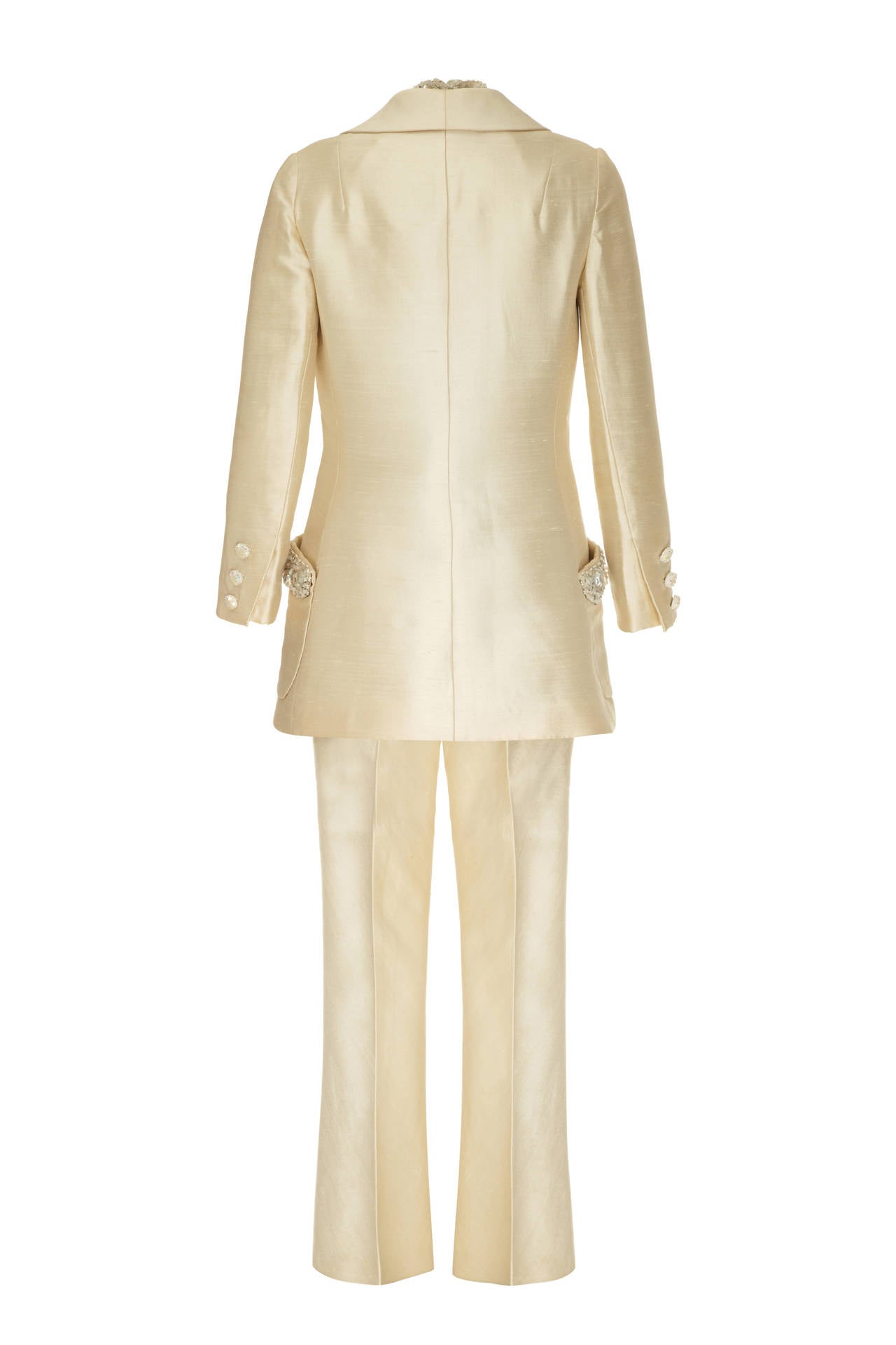 1960s Uli Richter Three Piece Silk Trouser Suit In Excellent Condition In London, GB
