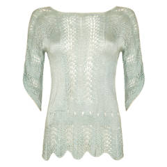 1920s Green Crochet Jumper 5