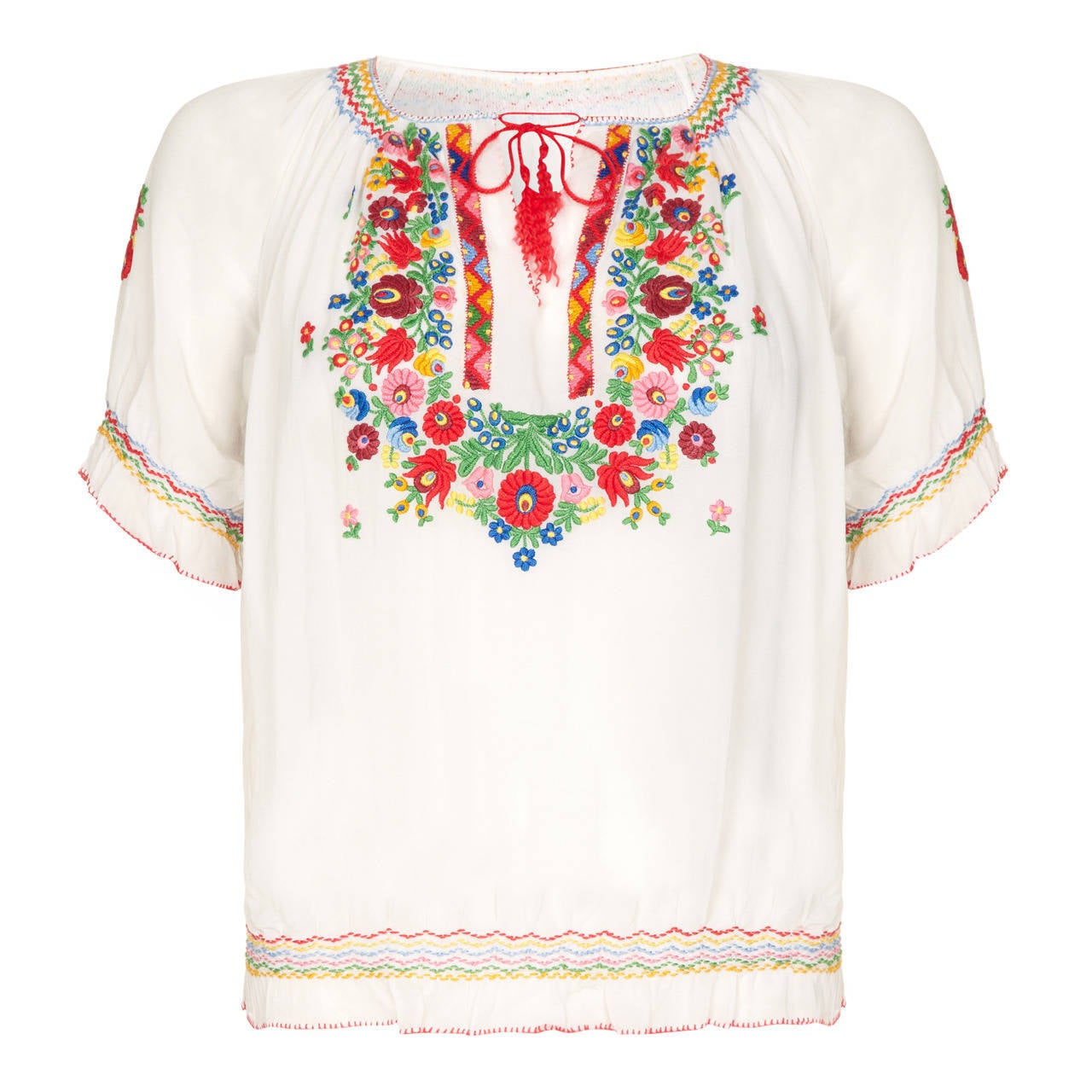 Greek hand-embroidered top - Shop homiselects Women's Tops - Pinkoi