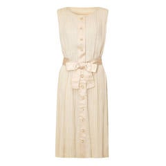 1960s Sarmi Cream Silk Dress 12