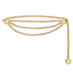 1980s Chanel Hold Chain Medallion Belt