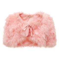 1950s Pink Maribou feather Bolero