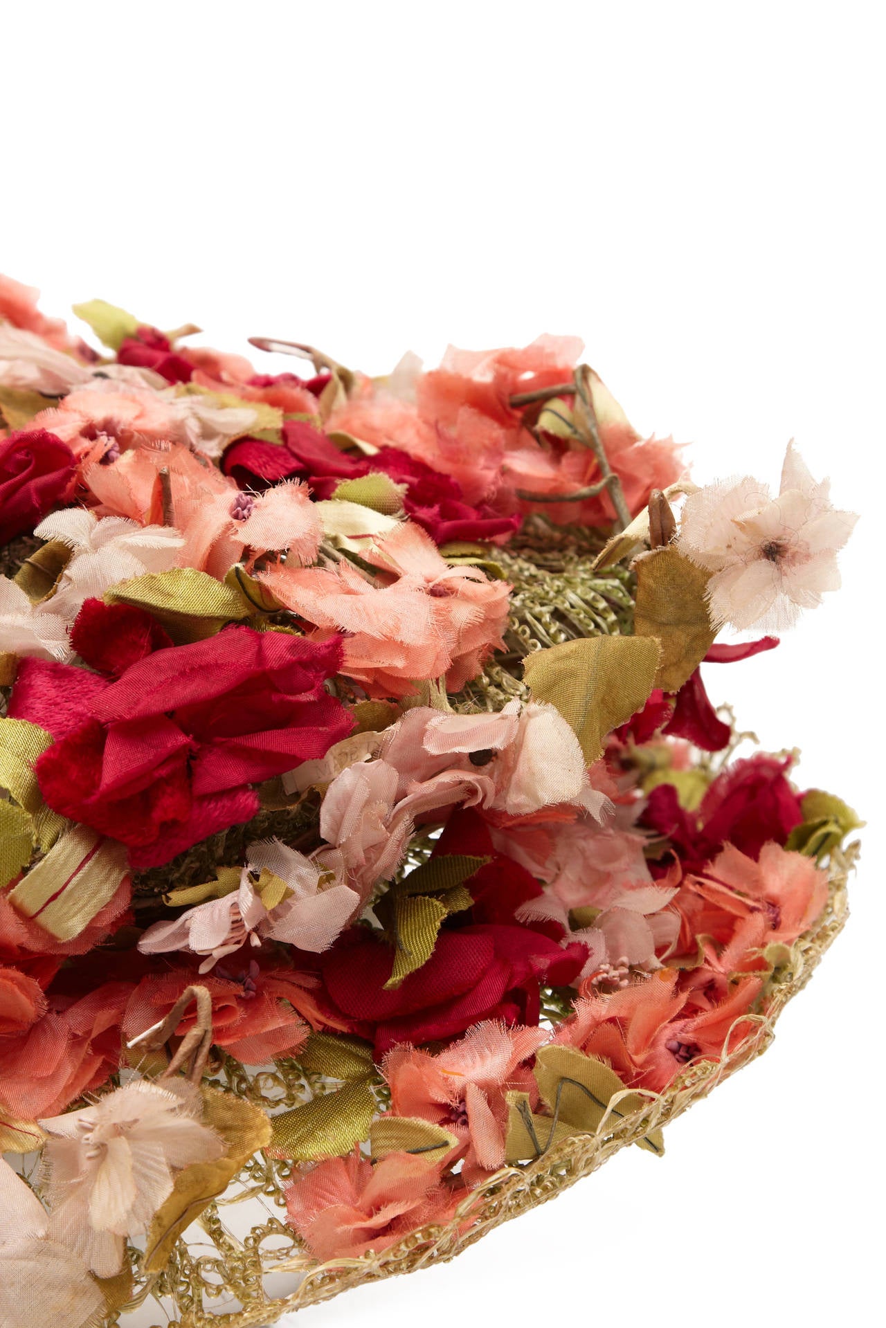 1950s Large Floral Schiaparelli Hat at 1stDibs