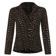 1940s Black Jacket With Multicoloured Embroidery