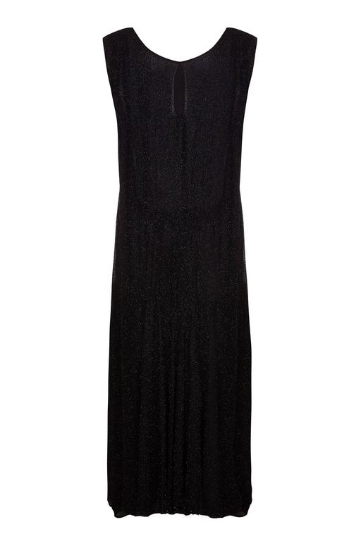 1920s Black All Over Beaded Flapper Dress For Sale at 1stdibs