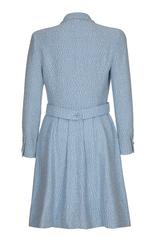 1990s Chanel Blue Tweed Dress Coat