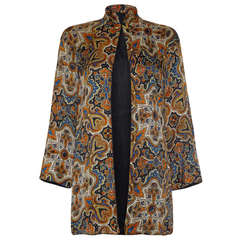 Vintage 1930’s Colourful Paisley Print Silk Jacket