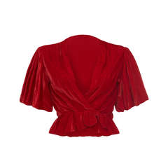 1930’s Red Silk Velvet Jacket