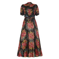 Vintage 1930’s Colourful Lame Floral Dress