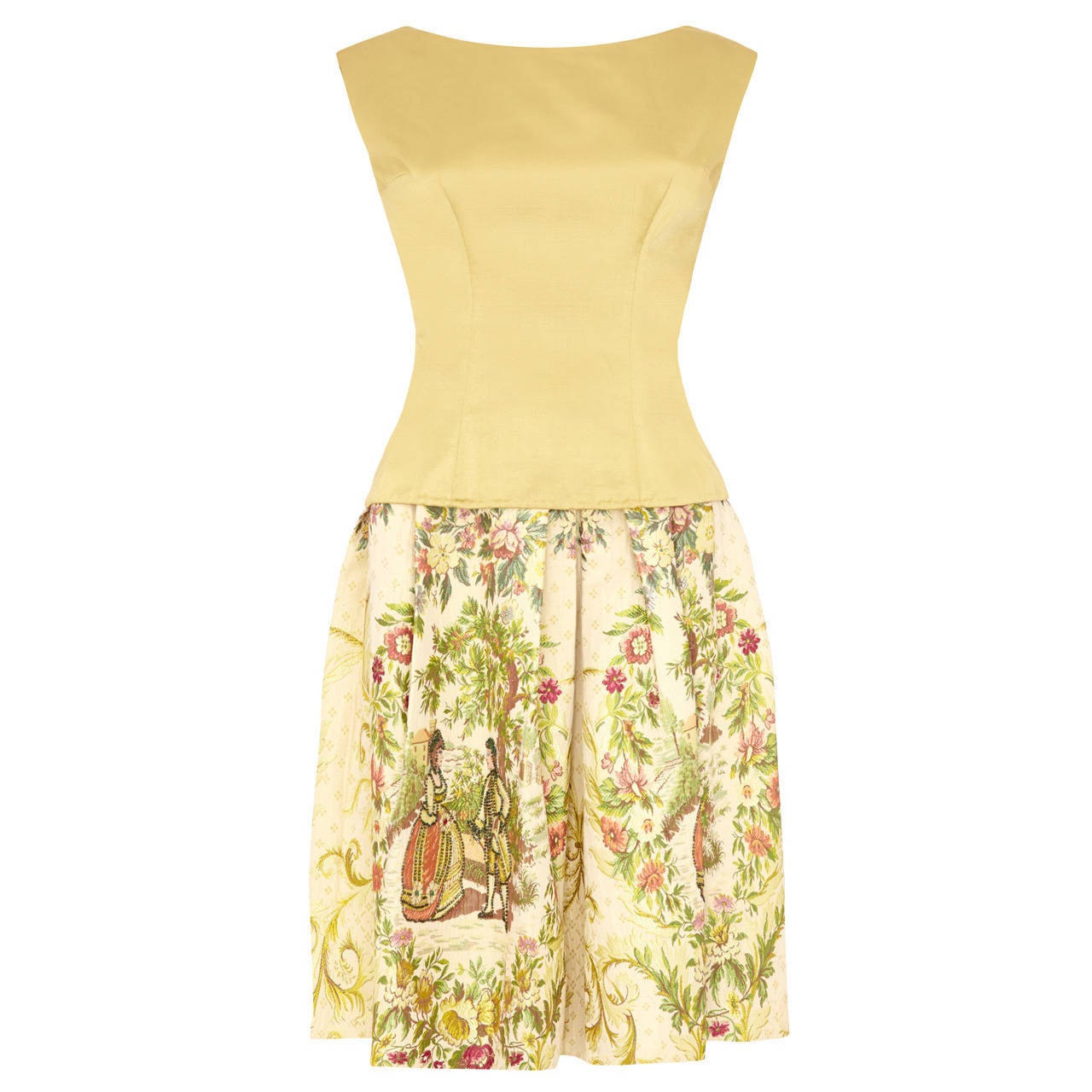 1950s Brocade Skirt and Silk Top