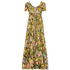 1970s Hardy Amies Pleated Maxi Dress 3