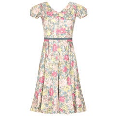 1950s Jane Derby Floral Dress 12