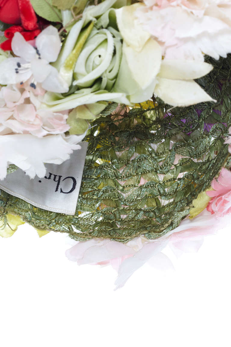 1950s Christian Dior Floral Hat