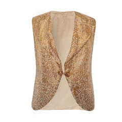 1930’s Gold Brocade Indian Waistcoat 6