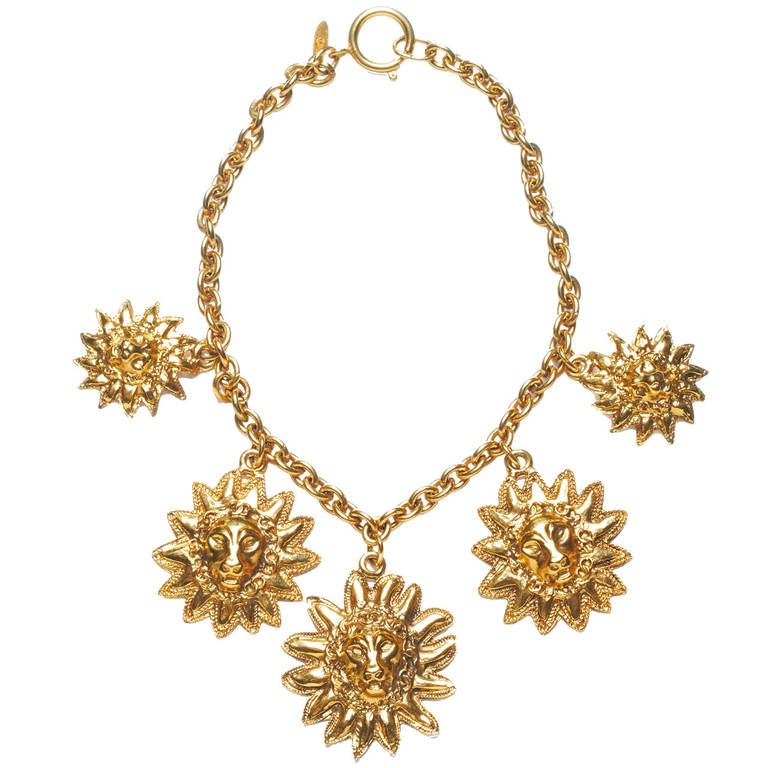 1980s Chanel Gold Lion Necklace