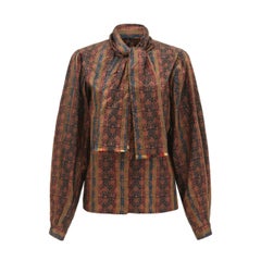 Vintage 1970s Oscar de la Renta Silk Shirt