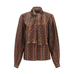 1970s Oscar de la Renta Silk Shirt 6