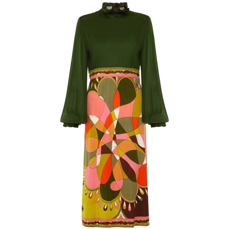 1960s Pucci Silk Jersey Printed Dress