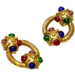 1970s Chanel Gripoix Earrings