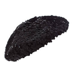 1920s Black Sequin Hat 10