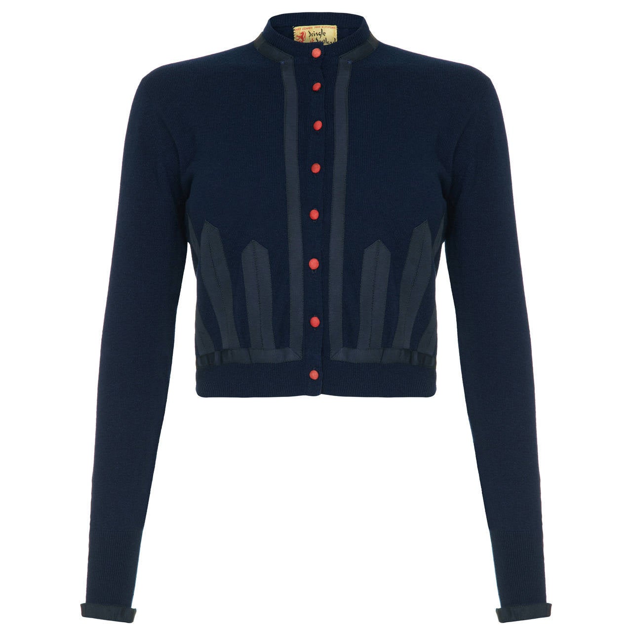 1950s Pringle Navy Cashmere Cardigan at 