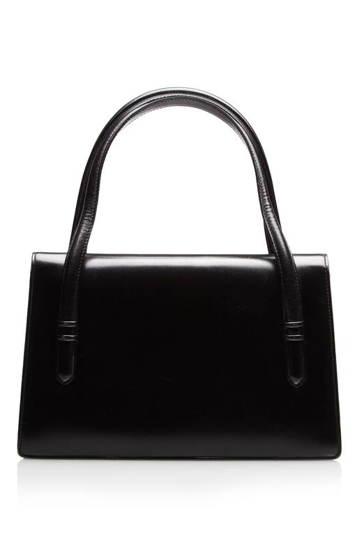black leather gucci purse