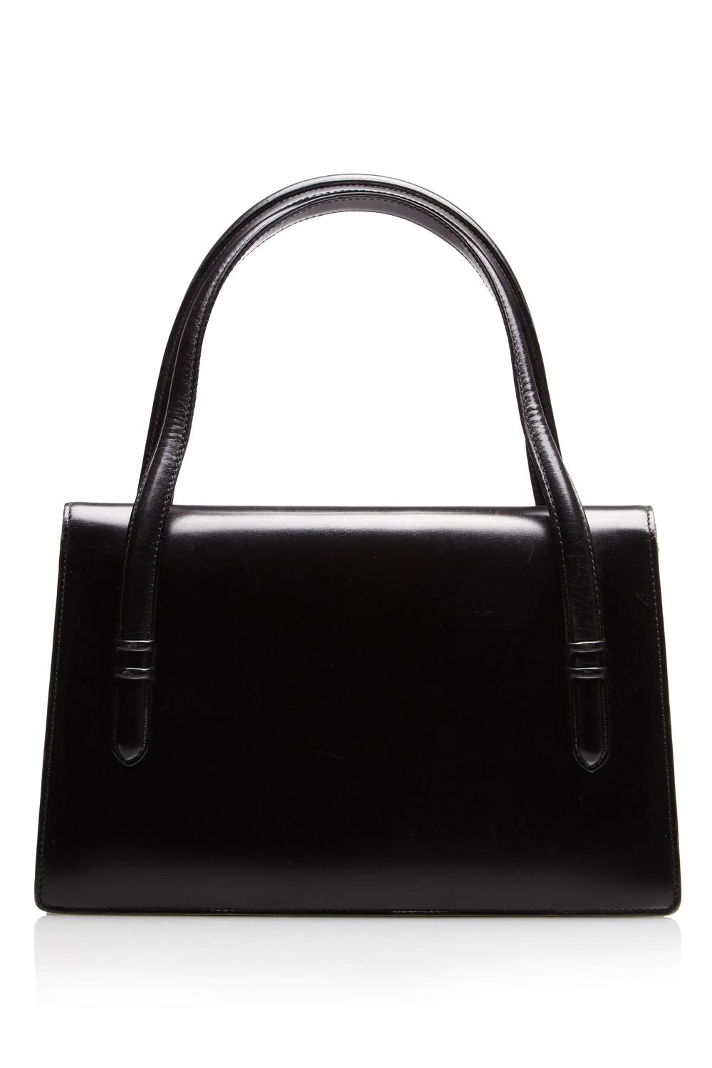 vintage black leather gucci purse
