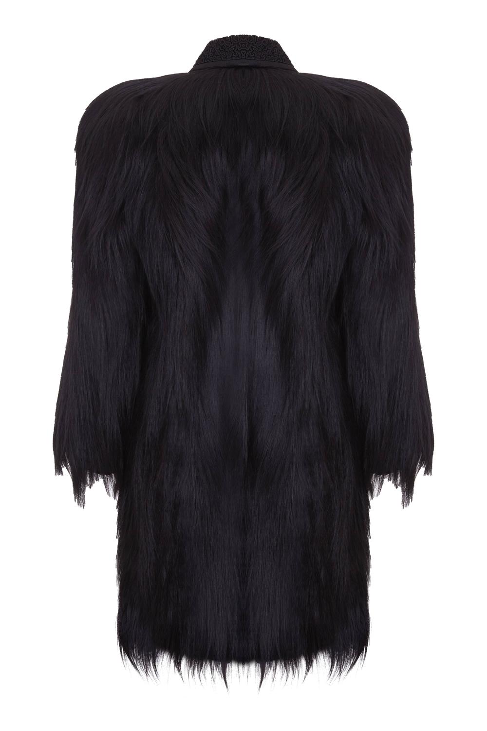 1940s Colobus Monkey Black Fur Coat For Sale at 1stdibs