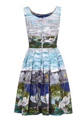 1950s Jonathan Logan Beach Scene Printed Cotton Dress
