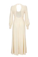 1970s Ossie Clark Buttermilk Moss Crepe Wrap Dress
