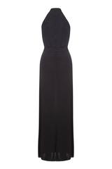 1970s Marcel Fenez For Roland Klein Black Halter Dress