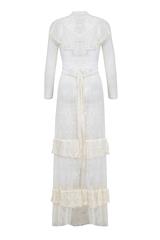 1970s Ivory Crochet Maxi Dress