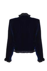 1980s Yves Saint Laurent Blue Velvet Smoking Jacket