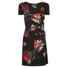 2007 Gucci Laufsteg Art Deco Print Kleid mit Kristallapplikation