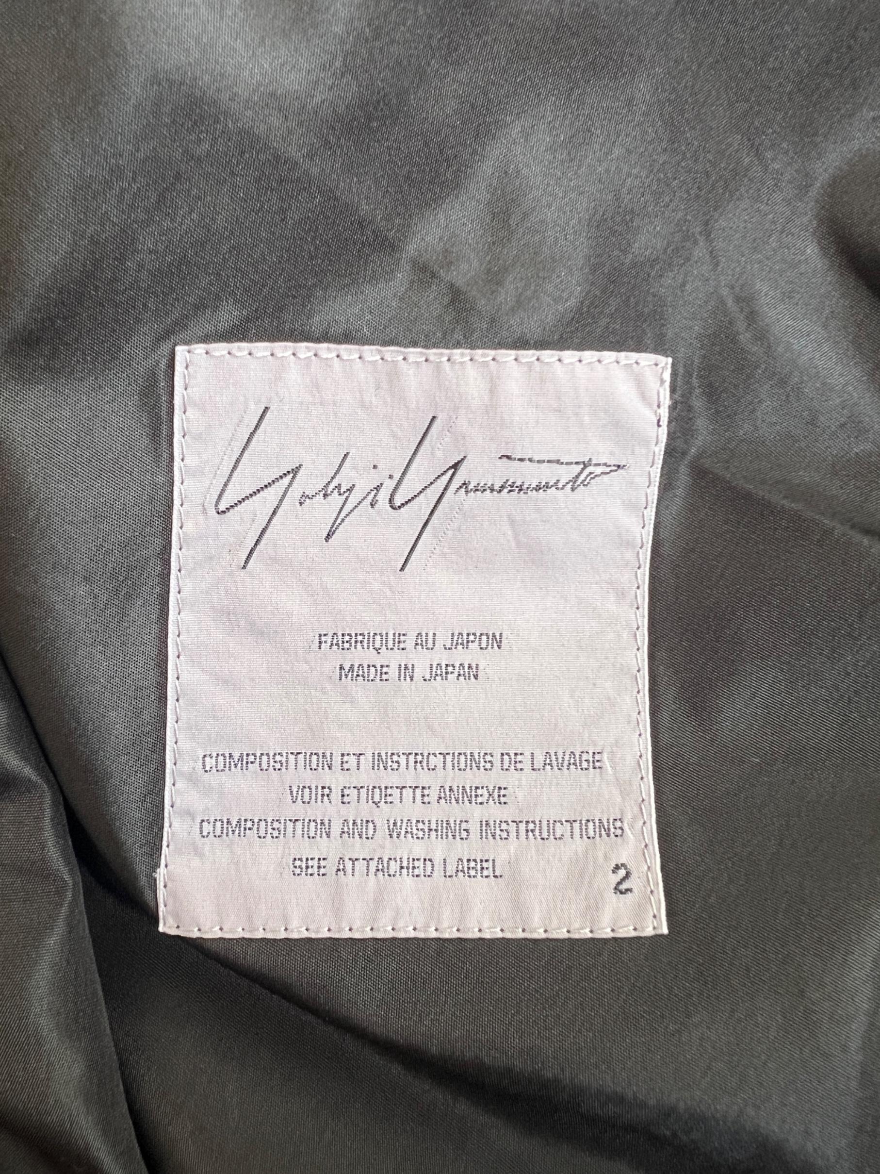 2001 Yamamoto Runway Documented Veste chemise drapée noire Pour femmes en vente
