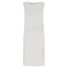 Top y falda de perlas blancas De-Jans de los años 60