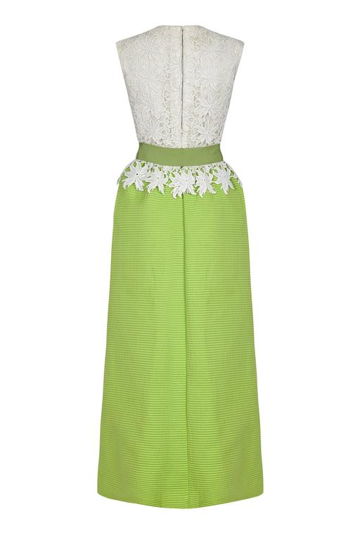 white and green dress combination
