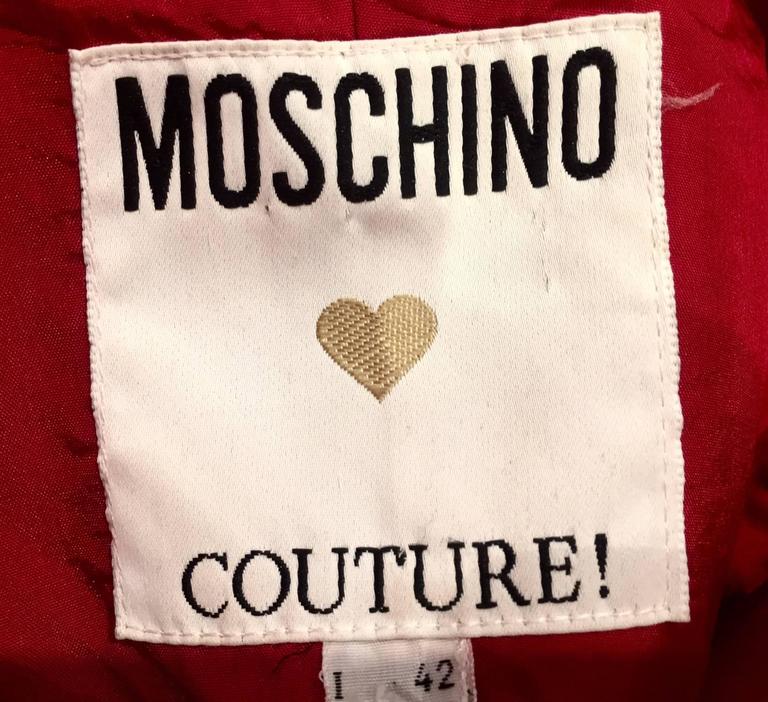 Rare 1990s Moschino Couture Tie Dress For Sale at 1stdibs