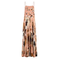 2012 Gucci Documented Peach Floral Maxi-Dress