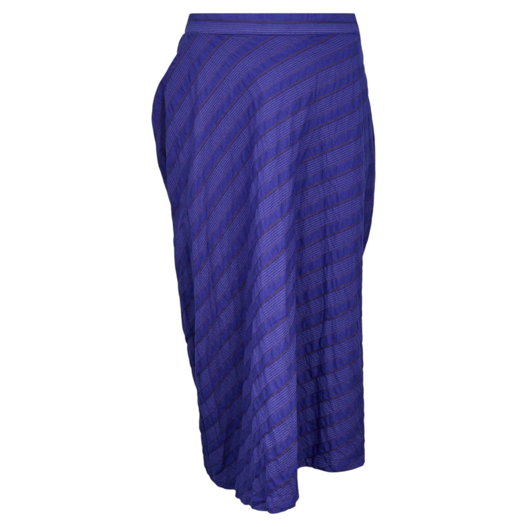2000s Vivienne Westwood Anglomania Purple Stripe Bustle Skirt